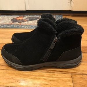 Easy Spirit Women's Esprisco / Prisco Black Suede Winter Ankle Boots 7.5 Wide